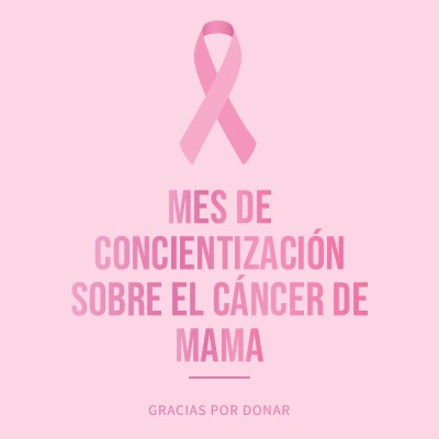 Mes de concientización sobre el cáncer de mama pink modern-simple