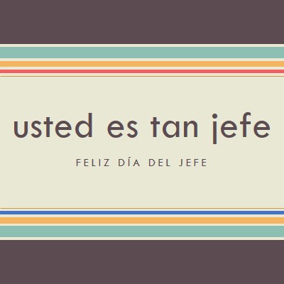 Eres un gran jefe brown vintage-retro