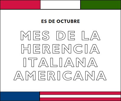 Mes de la herencia italiana americana white vintage-retro