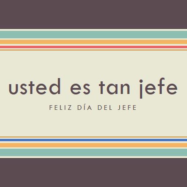 Eres un gran jefe brown vintage-retro