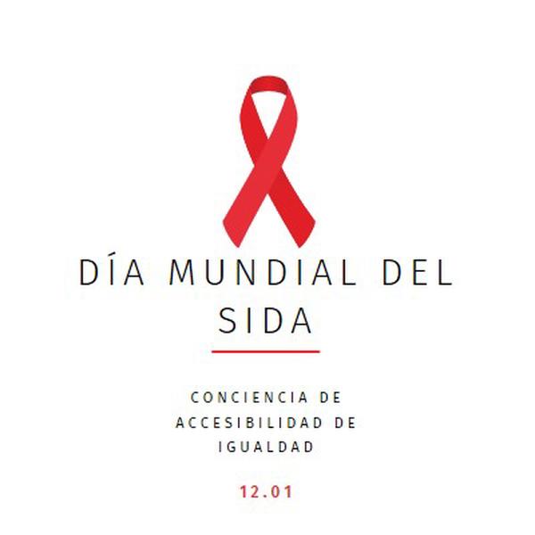 Aumentar la concienciación sobre el SIDA white modern-simple