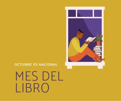 Cuidador de libros yellow modern-color-block