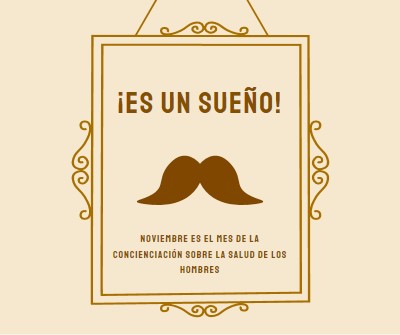 Bigotes para noviembre brown vintage-retro