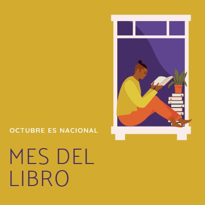 Cuidador de libros yellow modern-color-block