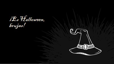 Es Halloween black whimsical-line