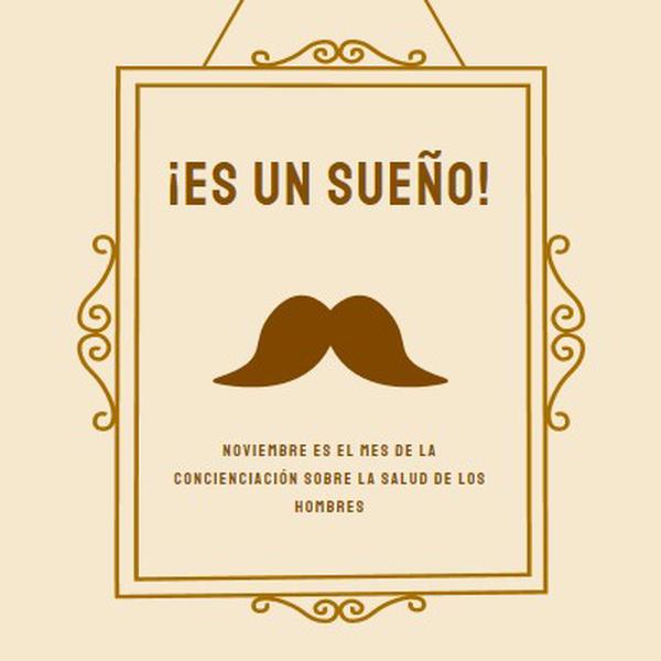 Bigotes para noviembre brown vintage-retro