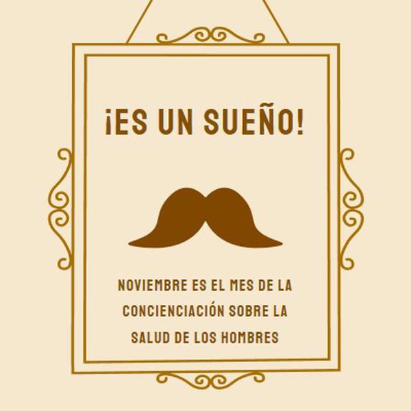 Bigotes para noviembre brown vintage-retro