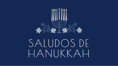 Saludos de Hanukkah blue modern-simple