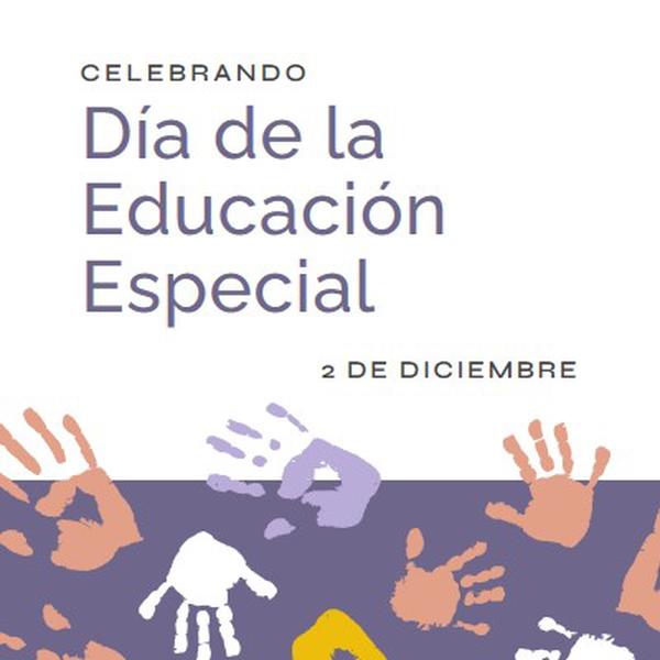 Celebrar el día de la educación especial purple whimsical-color-block