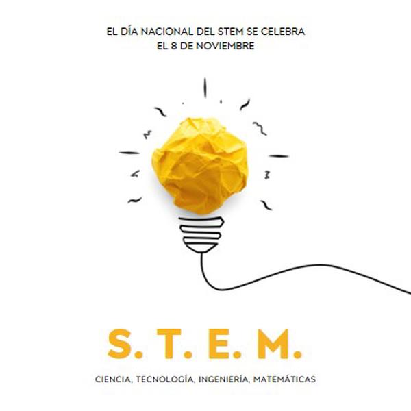 Ciencia, tecnología, ingeniería, matemáticas yellow modern-simple