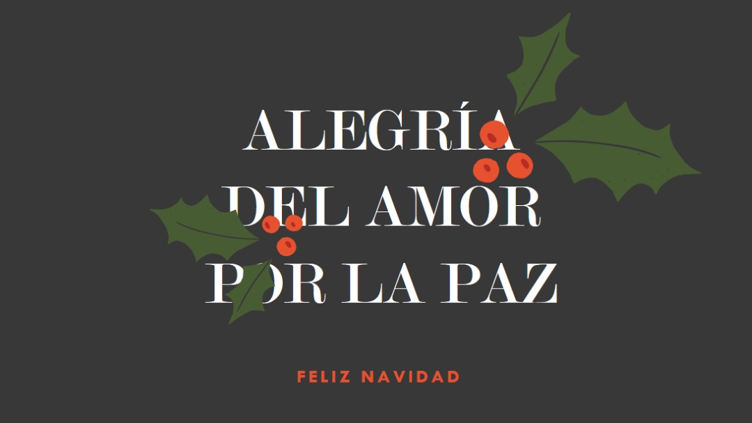 Paz, amor, alegría gray modern-simple