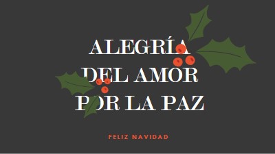 Paz, amor, alegría gray modern-simple