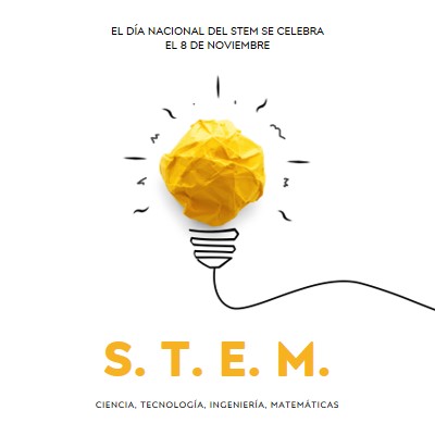 Ciencia, tecnología, ingeniería, matemáticas yellow modern-simple