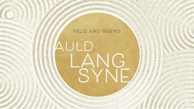 Feliz año nuevo (auld lang syne) white modern-simple