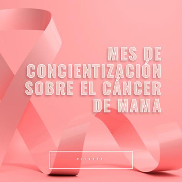 Concienciación sobre el cáncer de mama pink modern-bold