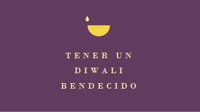 Bendiciones de Diwali purple modern-simple