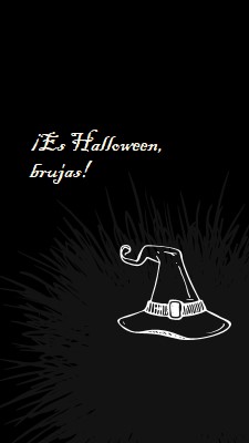 Es Halloween black whimsical-line