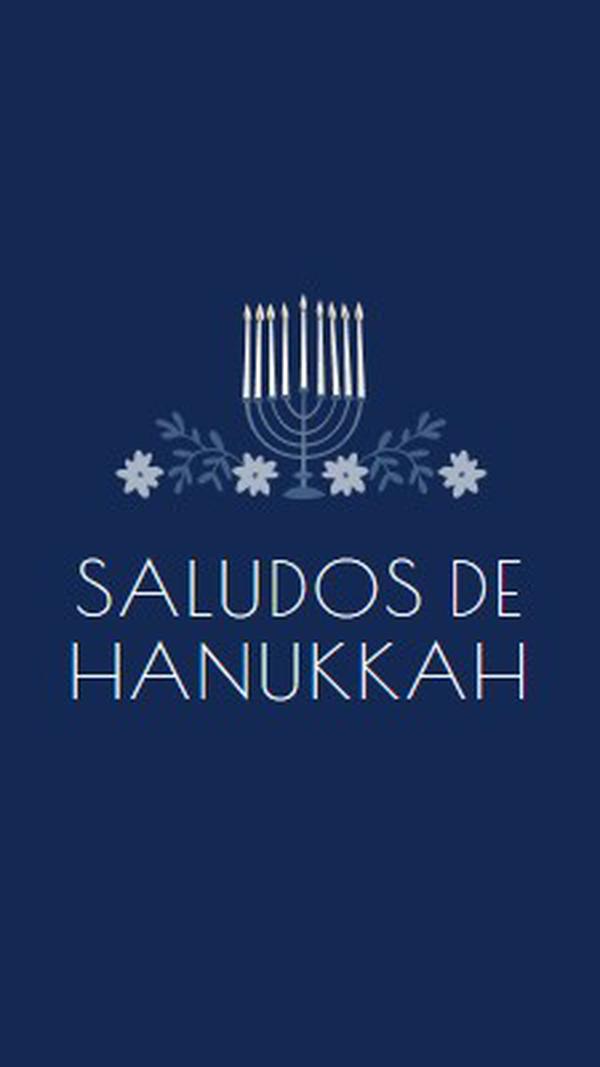 Saludos de Hanukkah blue modern-simple