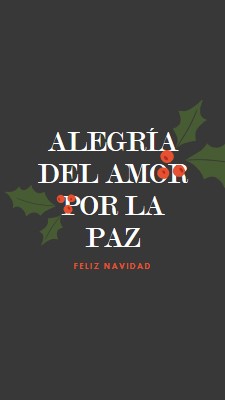 Paz, amor, alegría gray modern-simple