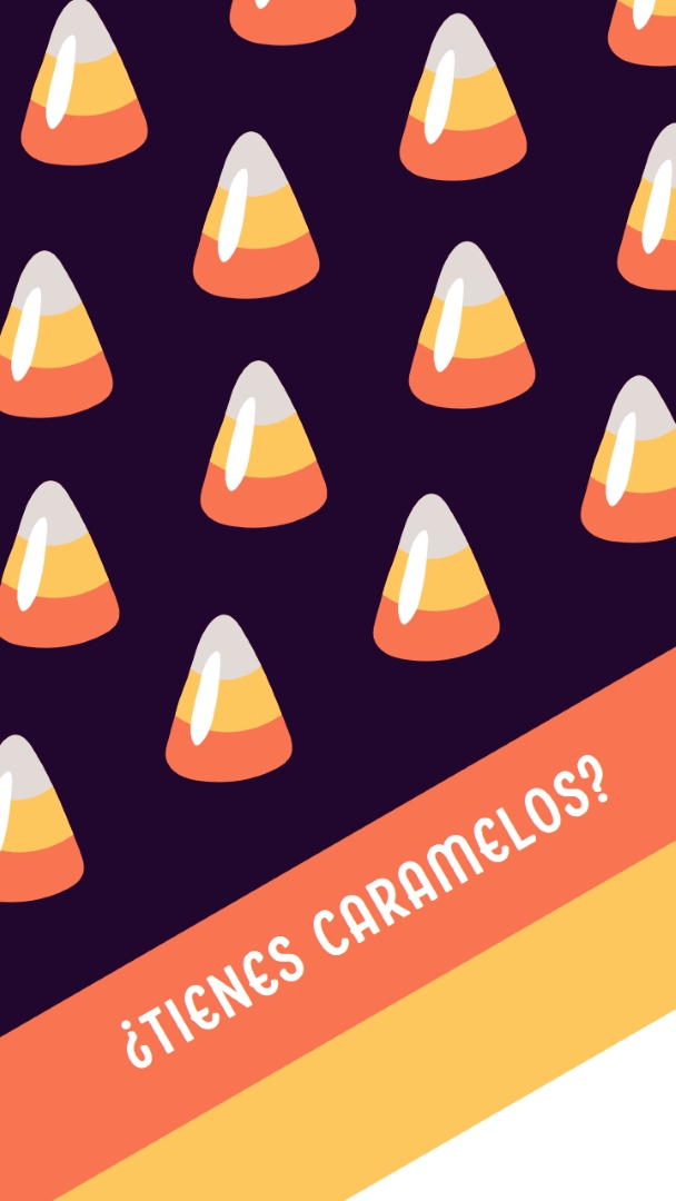 Maíz dulce de Halloween orange whimsical-color-block