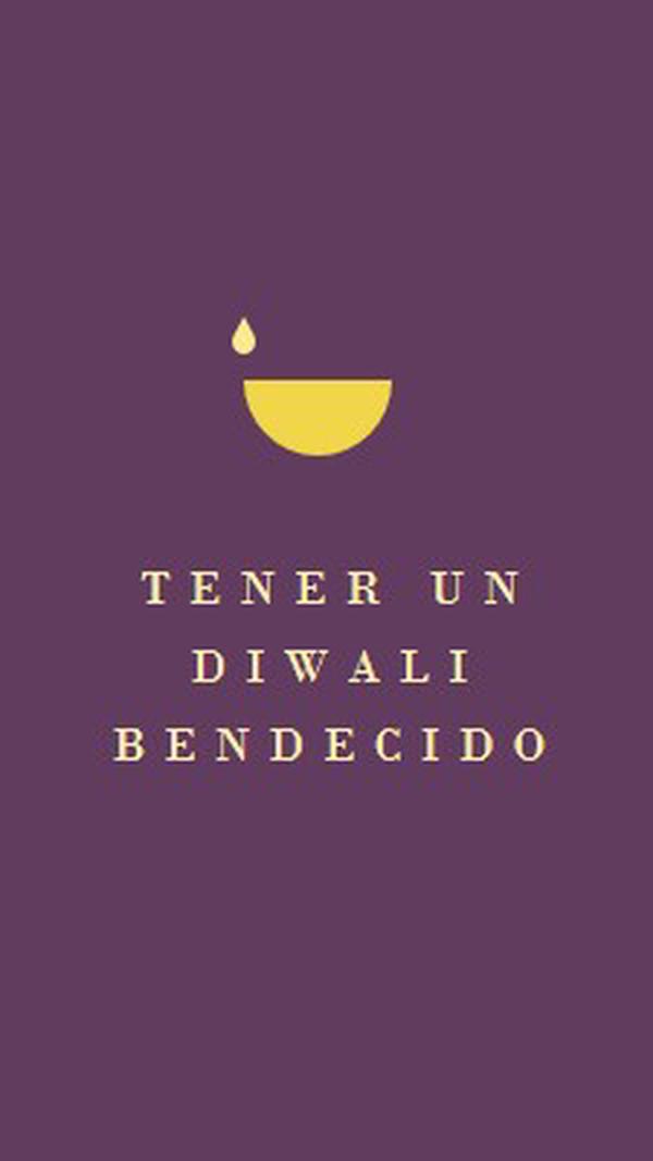 Bendiciones de Diwali purple modern-simple