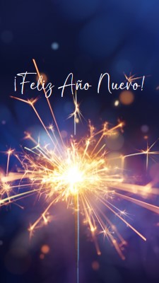 ¡Feliz Año Nuevo! blue modern-simple