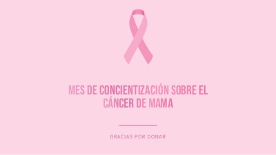 Mes de concientización sobre el cáncer de mama pink modern-simple