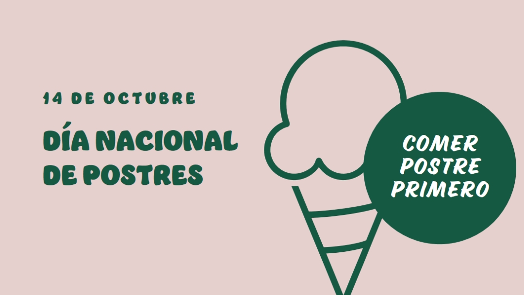 Día Nacional del Postre pink vintage-retro