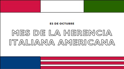 Mes de la herencia italiana americana white vintage-retro