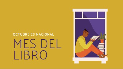 Cuidador de libros yellow modern-color-block