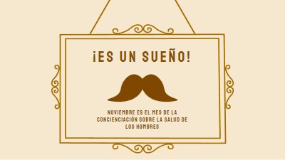 Bigotes para noviembre brown vintage-retro