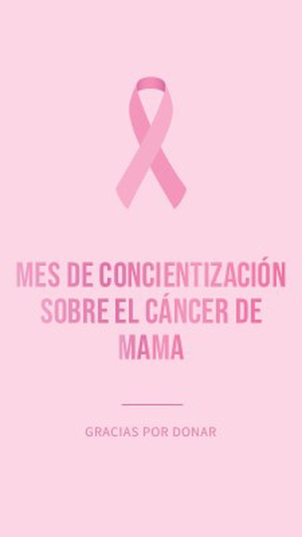 Mes de concientización sobre el cáncer de mama pink modern-simple