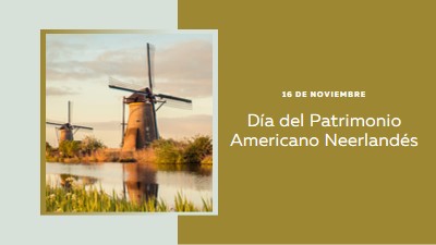 Día del Patrimonio Americano Neerlandés brown modern-simple