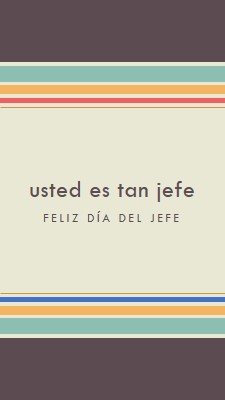 Eres un gran jefe brown vintage-retro