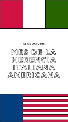 Mes de la herencia italiana americana white vintage-retro