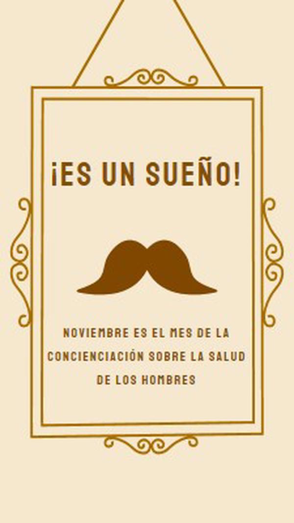 Bigotes para noviembre brown vintage-retro