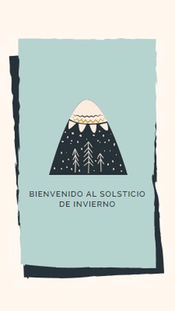 Bienvenido al solsticio de invierno blue whimsical-color-block