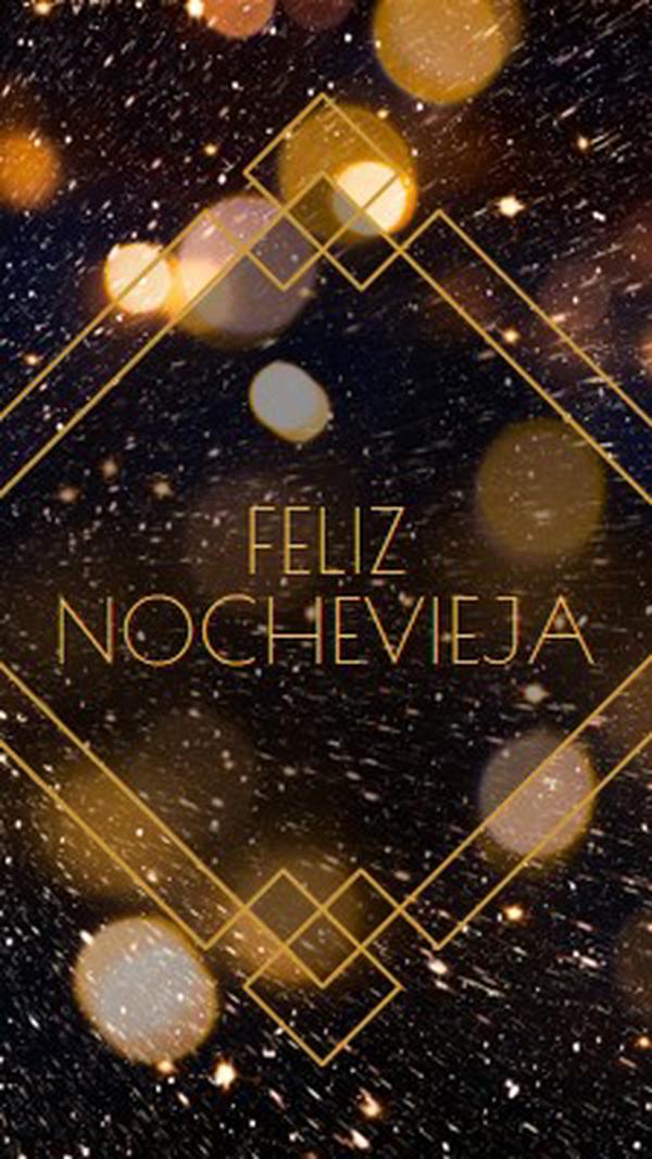 Feliz Nochevieja black modern-geometric-&-linear