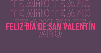 Te amo, San Valentín purple modern-bold