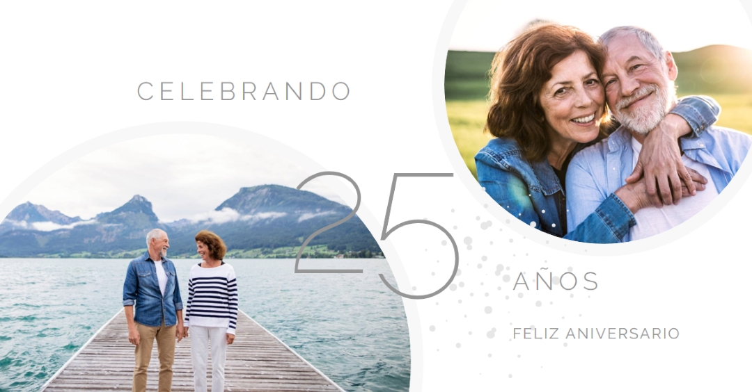 Celebraciones de plata white modern-simple