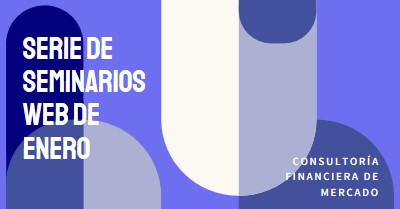 Serie de seminarios web de enero blue modern-bold