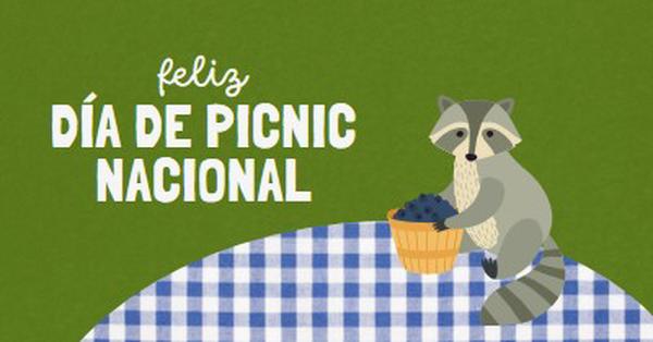 Feliz Día Nacional de Picnic green whimsical-color-block