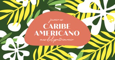 Honrar la herencia caribeña americana green organic-simple