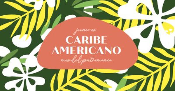 Honrar la herencia caribeña americana green organic-simple