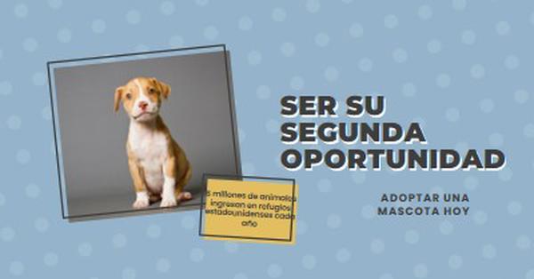 Cachorro de segunda oportunidad blue modern-bold