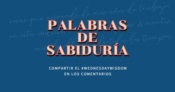 Palabra a los sabios blue modern-simple