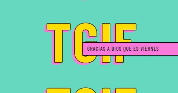 Gracias a Dios que es viernes yellow modern-bold