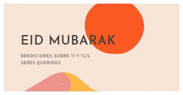 Bendiciones de Eid pink organic-simple