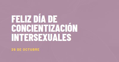 Feliz Día de concienciación intersexuales purple modern-bold