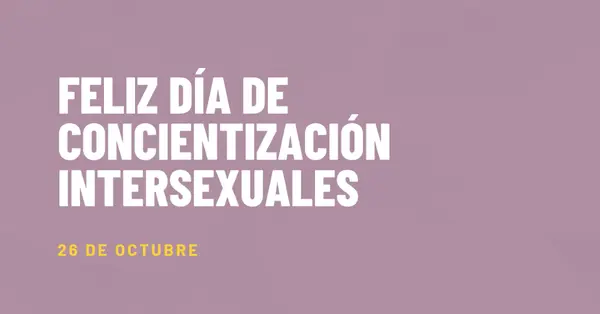 Feliz Día de concienciación intersexuales purple modern-bold